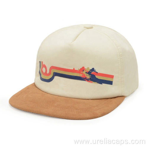 Flat print logo snapback hat